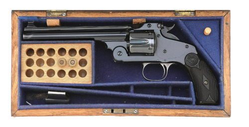 Scarce Cased Smith & Wesson New Model No. 3 Revolver