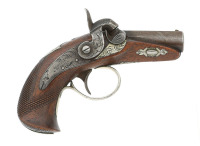 Fine Philadelphia Percussion Pocket Pistol by Slotter & Co.