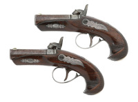 Very Fine Pair of Henry Deringer Silver-Mounted Philadelphia Percussion Pocket Pistols - 3