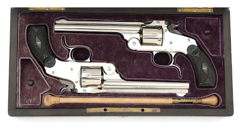 Exceptional Cased Pair of Lepage-Retailed Smith & Wesson New Model No. 3 Revolvers Belonging to Luis Arrieta Canas