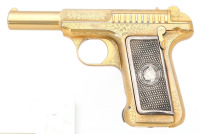 Interesting & Fine Factory Engraved and Gold Washed Savage Model 1907 Semi-Auto Pistol - 3