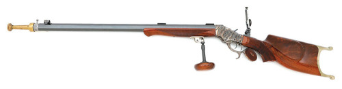 Custom Stevens-Pope Muzzleloading Model 52 Schuetzen Junior Rifle On No. 44 1/2 Action