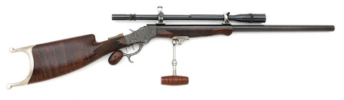 Fine Stevens Ideal No. 51 Schuetzen Rifle On No. 44 1/2 Action