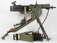 Attractive Fully Transferable German Mg.08 Heavy Machine Gun by DWM with Sled Mount, Jacket Armor, Scope & Complement of Accessories