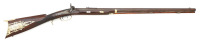 Philadelphia German Silver-Mounted Percussion Halfstock Sporting Rifle by Tryon