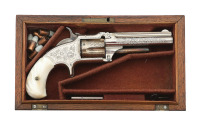 Very Fine Cased & Engraved Smith & Wesson No. 1 1/2 Second Issue Revolver