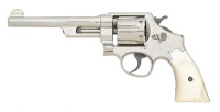 Scarce Nickel-Finished Smith & Wesson First Model 44 Hand Ejector Revolver - 2