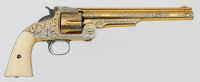 Very Fine Engraved & Gold-Washed Smith & Wesson No. 3 First Model Russian Revolver