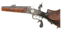 Attractive Buchel Meister Schuetzen Rifle with Thumb Safety & Renaissance Medallions - 2