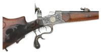 Attractive Buchel Meister Schuetzen Rifle with Thumb Safety & Renaissance Medallions - 3