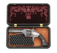 Smith & Wesson No. 1 First Issue Second Type Revolver with Gutta Percha Case