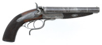 Fine & Rare J. Braddell & Son Underlever Double Howdah Pistol