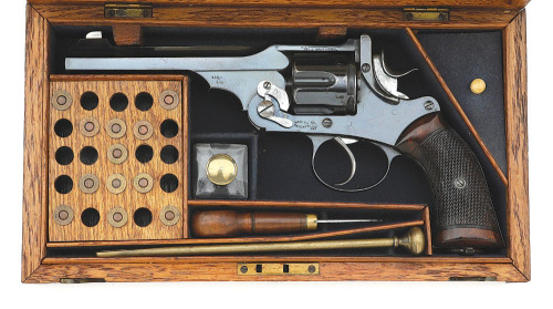 Lovely Cased Webley WG Army Double Action Revolver