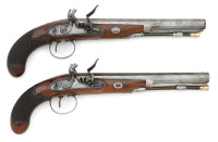 Nice Pair of British Flintlock Dueling Pistols by Smith