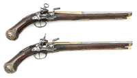 Pair of Spanish Long-Barreled Flintlock Miquelet Pistols