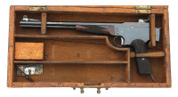 Interesting Cased Fr. Ernst Falling Block Target Pistol with Capture Papers