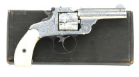 Engraved Smith & Wesson 38 Double Action Revolver with Box