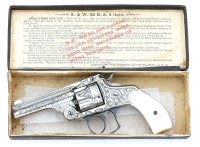 Engraved Smith & Wesson 38 Double Action Revolver with Box