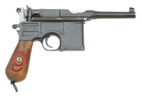 German Police-Reworked C96 Red Nine Semi-Auto Pistol by Mauser Oberndorf