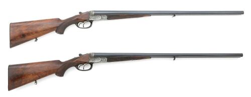 Attractive Matched Pair of German Boxlock Double Ejectorguns by Miller & Val. Greiss
