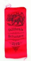 Red Silk California Schuetzen Club Ribbon