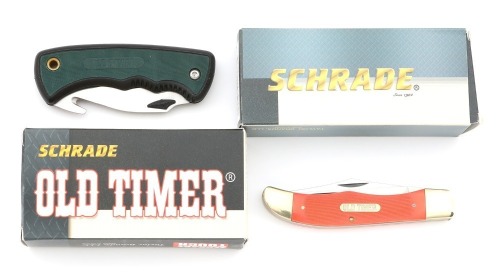 Pair of Schrade Folding Hunting Knives