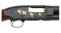 Custom Engraved and Gold Inlaid Winchester Model 12 Pigeon Grade Shotgun - 2