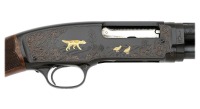 Custom Engraved and Gold Inlaid Winchester Model 42 Pigeon Grade Shotgun - 2