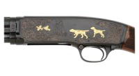 Custom Engraved and Gold Inlaid Winchester Model 42 Pigeon Grade Shotgun - 3