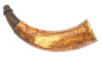 Lovely Seven Years’ War Havana Map Powder Horn - 3