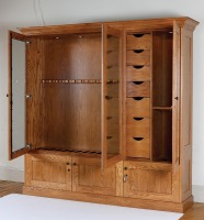 Exceptional Custom Oak Sporting Cabinet by Outdoorsman Wood Products - 2