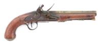 British Brass Barrel Flintlock Holster Pistol by Ketland