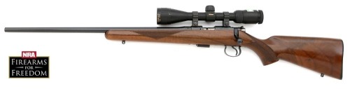 Excellent CZ452-2E American Left Hand Bolt Action Rifle with Nikon Scope