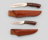 Pair Of IC.CUT Silver Collection Hunting Knives