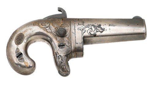 Very Fine Moore&rsquo;s Patent Firearms Co. No. 1 Deringer Pistol