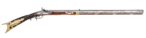 Attractive Engraved Pennsylvania Heavy Percussion Halfstock Sporting Rifle by William Shreckengost