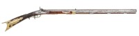 Attractive Engraved Pennsylvania Heavy Percussion Halfstock Sporting Rifle by William Shreckengost