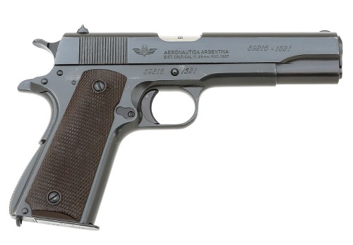 Argentine Air Force Model 1927 Sistema Colt Semi-Auto Pistol by DGFM-FMAP