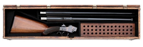 Hopkins & Allen Falling Block Sporting Rifle Two Barrel Set