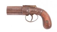 Unmarked Double Action Bar Hammer Pepperbox Pistol