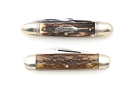 Pair Of Bone Handle Pocketknives