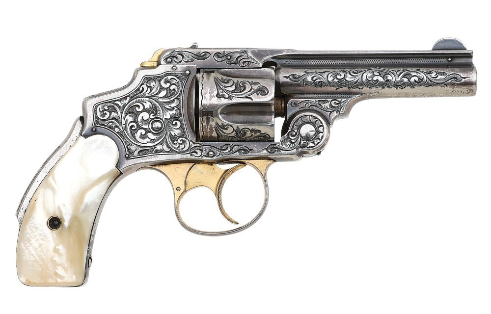 Lovely New York Engraved, Silver-Plated and Gold-Washed Smith & Wesson ...