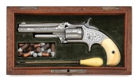 Fine Cased & Engraved Smith & Wesson No. 1 1/2 Second Issue Revolver - 2