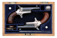 Wonderful Cased Pair of London Colt Third Model Thuer Deringers