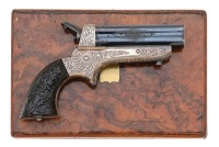 Very Fine Engraved & Cased Tipping & Lawden Model 2B Pepperbox