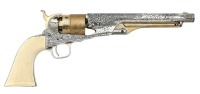 Exceptional Cased, Engraved and Gold & Silver-Plated Colt Model 1860 Army Shooting Prize Revolver Awarded to California Guardsman William John Sturke - 2