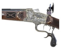 Exceptional & Ornate Engraved, Gold-Washed & Inlaid Buchel Original Meister Schuetzen Rifle - 6