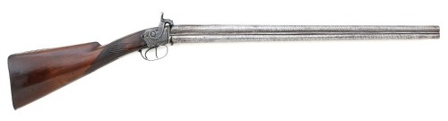 Interesting British Brooks Patent Four-Barrel Swivel Breech Buck & Ball Gun by Wood & Sons