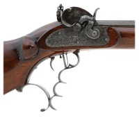 Attractive Austrian Reverse Lock Percussion Schuetzen Rifle by Johann Springer - 4