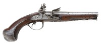 French Double Barrel Flintlock Pistol by Damem